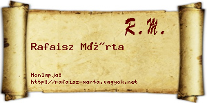 Rafaisz Márta névjegykártya