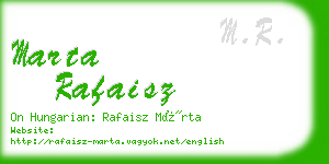marta rafaisz business card
